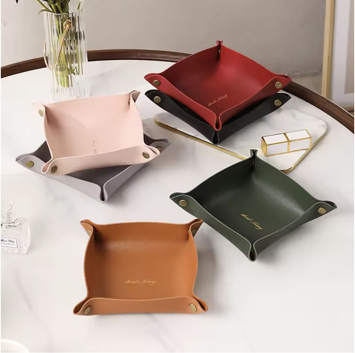 Women Accessories Organizer - الشمال نمط الجلود صينية تخزين منظم