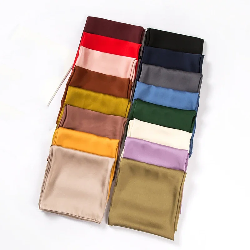 Women'S Accessories For Neck - وشاح ساتان نسائي 70 سم بلون