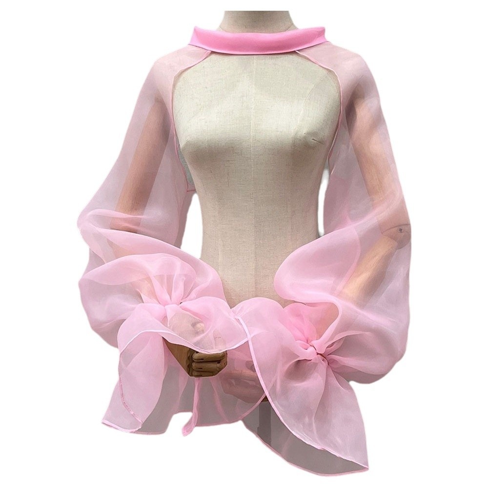 Women'S Accessories For Neck - أكمام زفاف منفوشة طويلة الأكمام بياقة