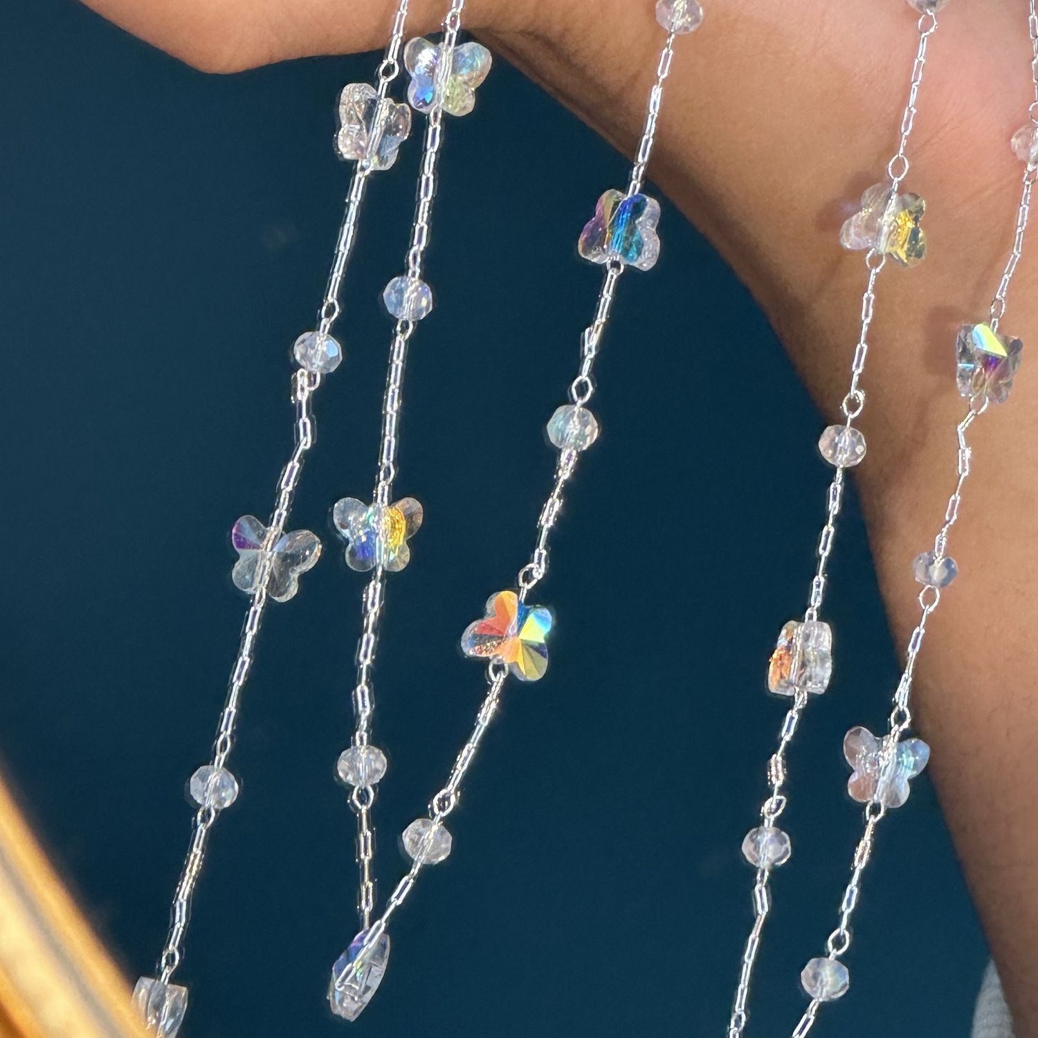 Women'S Accessories Clothing - حالمة AB فراشة كريستال فاصل سلسلة
