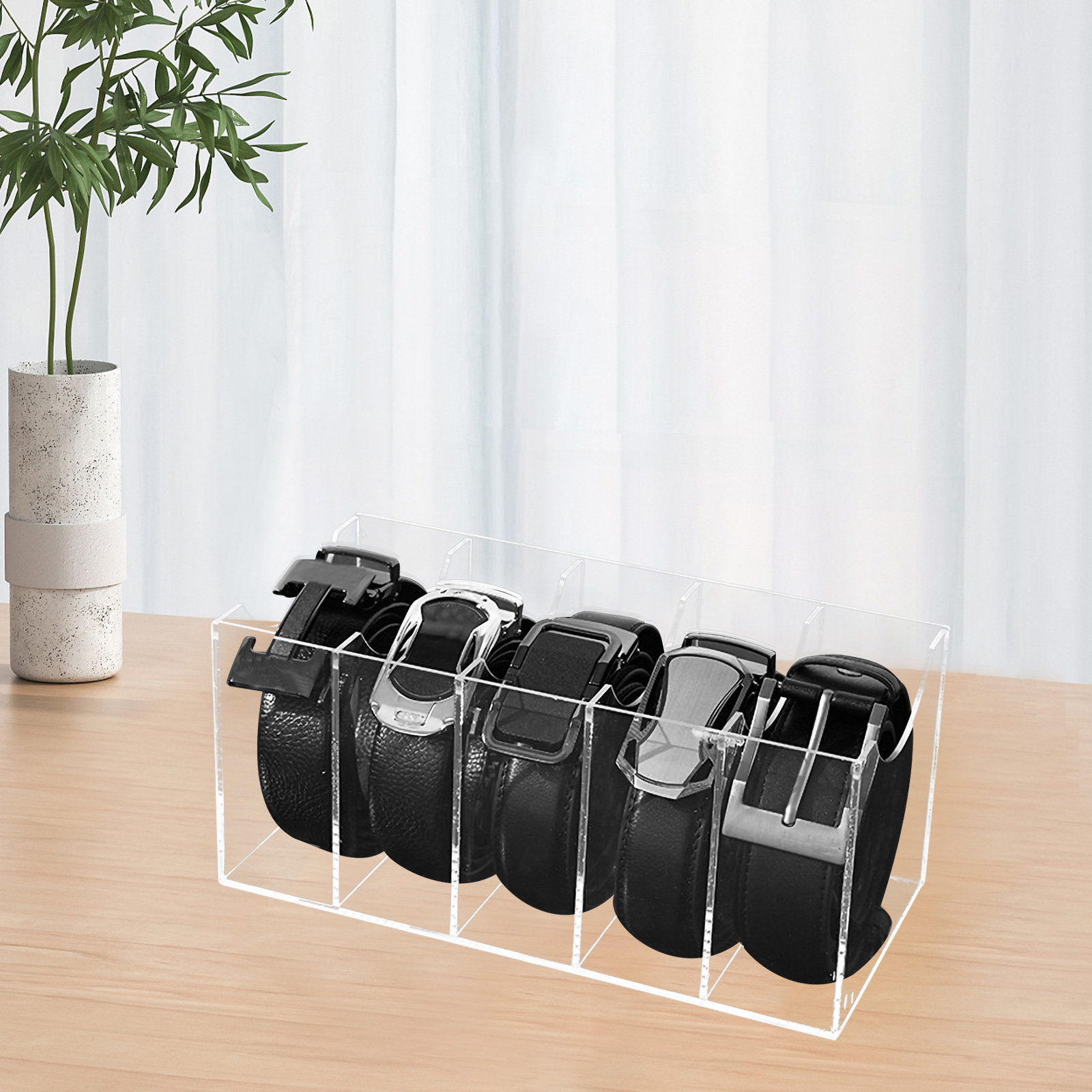 Women Accessories Organizer - صندوق تخزين أكريليك شفاف بـ 5