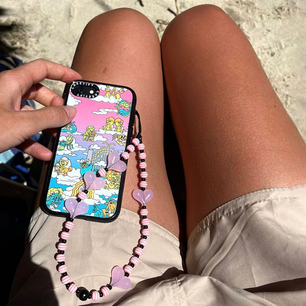 Women'S Accessories Wholesale Suppliers - الأشرطة سلسلة الهاتف القلب الوردي ،