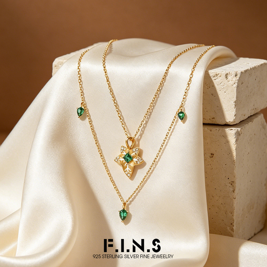 Layered Necklace Set - قلادة فاخرة من الفضة الإسترلينية 925