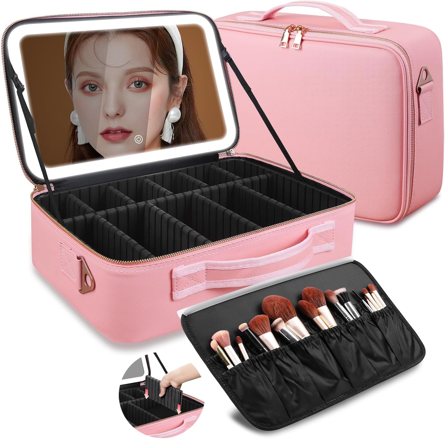 Women Accessories Organizer - حقيبة مكياج كبيرة السعة 15''×11'' مع