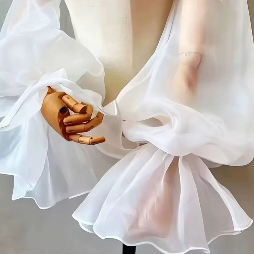أكمام زفاف منفوشة طويلة الأكما - مراجعة Women'S Accessories For Neck وسعره