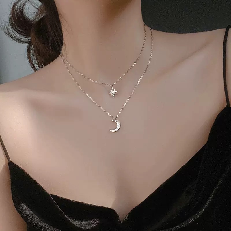925 الاسترليني قلادة فضية للنس - مراجعة Layered Necklace Set وسعره