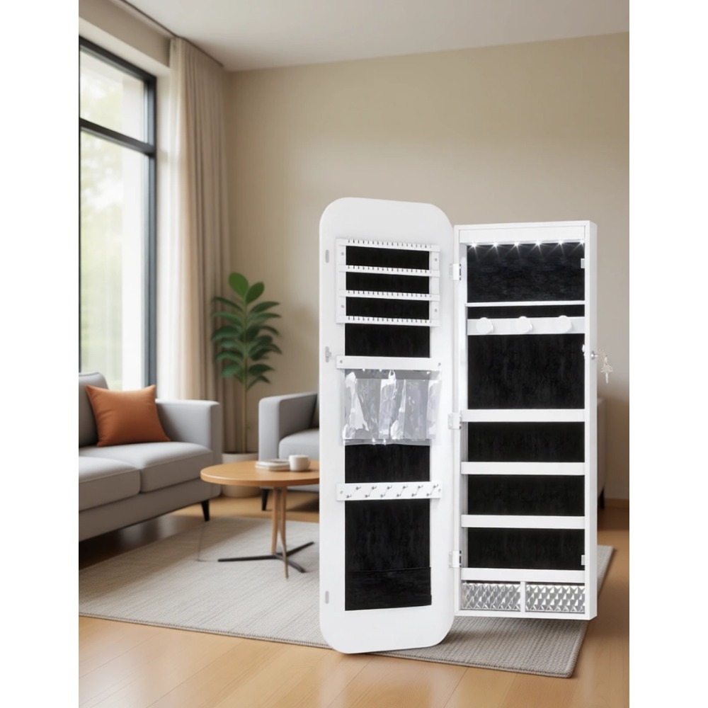 خزانة مجوهرات مضاءة بمصابيح LE - مراجعة Women Accessories Organizer وسعره