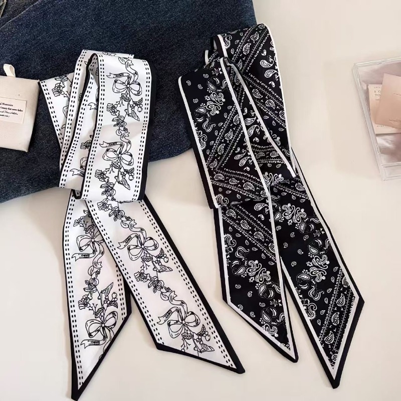 وشاح طويل مزدوج الوجهين بنقشة  - مراجعة Women'S Accessories For Neck وسعره