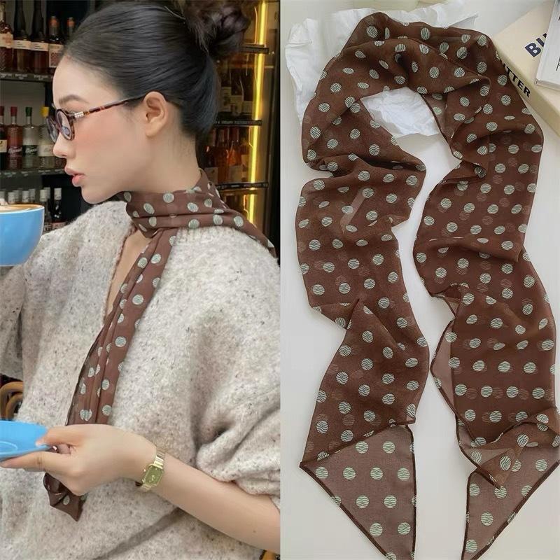 وشاح حريري رفيع بنقشة الزهور و - مراجعة Women'S Accessories For Neck وسعره
