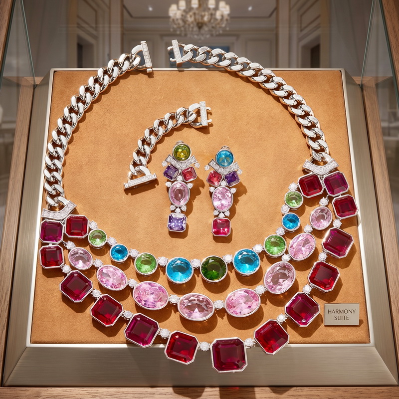 أقراط وقلادة على الطراز الأورو - مراجعة Layered Necklace Set وسعره