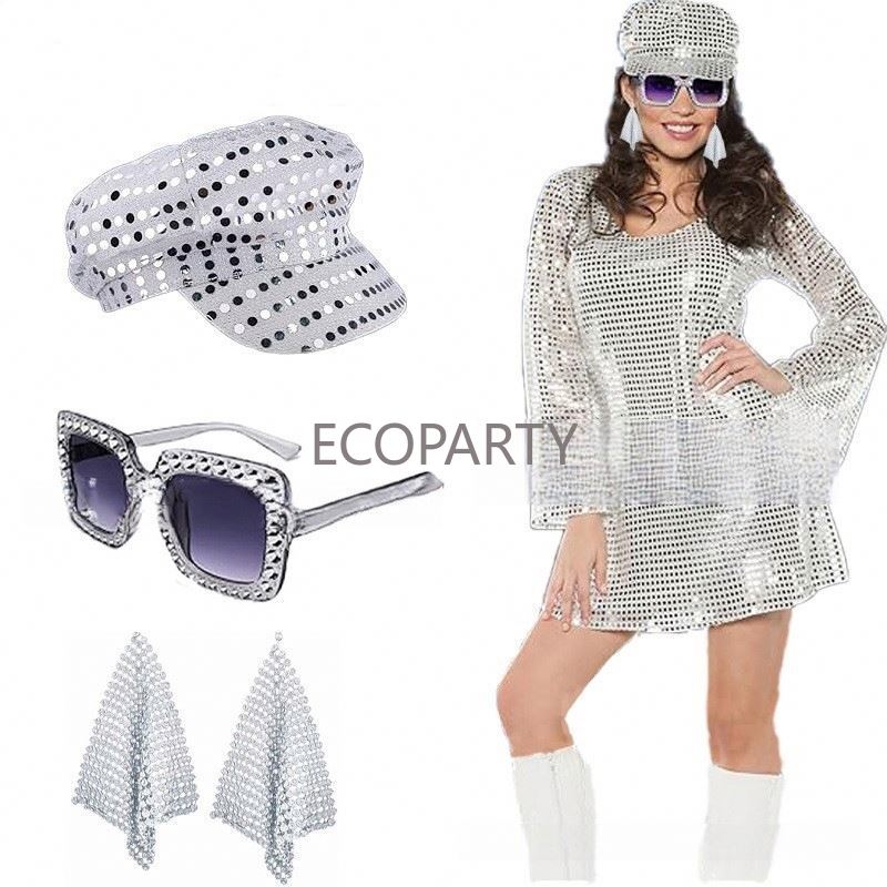2024 3 قطعة/5 قطعة 70s ديسكو ز - مراجعة Women'S Accessories In The 80S وسعره