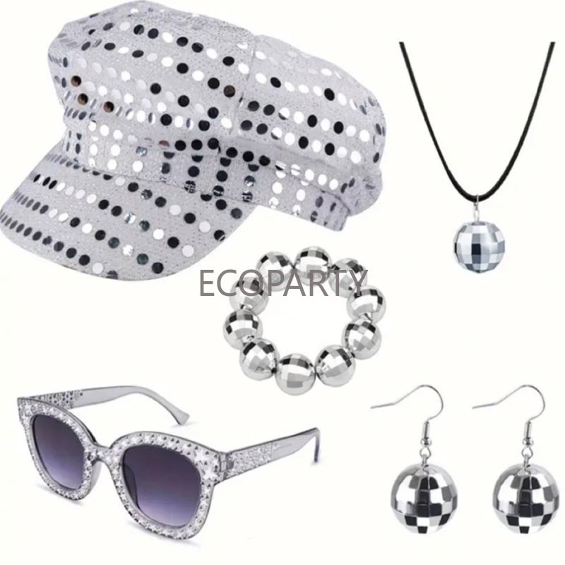 2024 3 قطعة/5 قطعة 70s ديسكو ز - مراجعة Women'S Accessories In The 80S وسعره