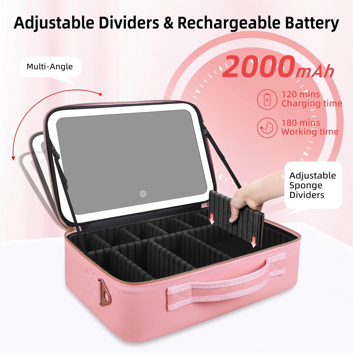 حقيبة مكياج كبيرة السعة 15''×1 - مراجعة Women Accessories Organizer وسعره